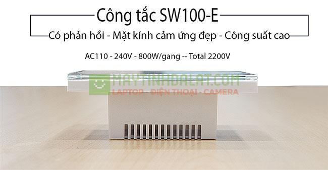 Công tắc cảm ứng chữ nhật 3 nút live line có phản hồi SmarZ SW100E-3