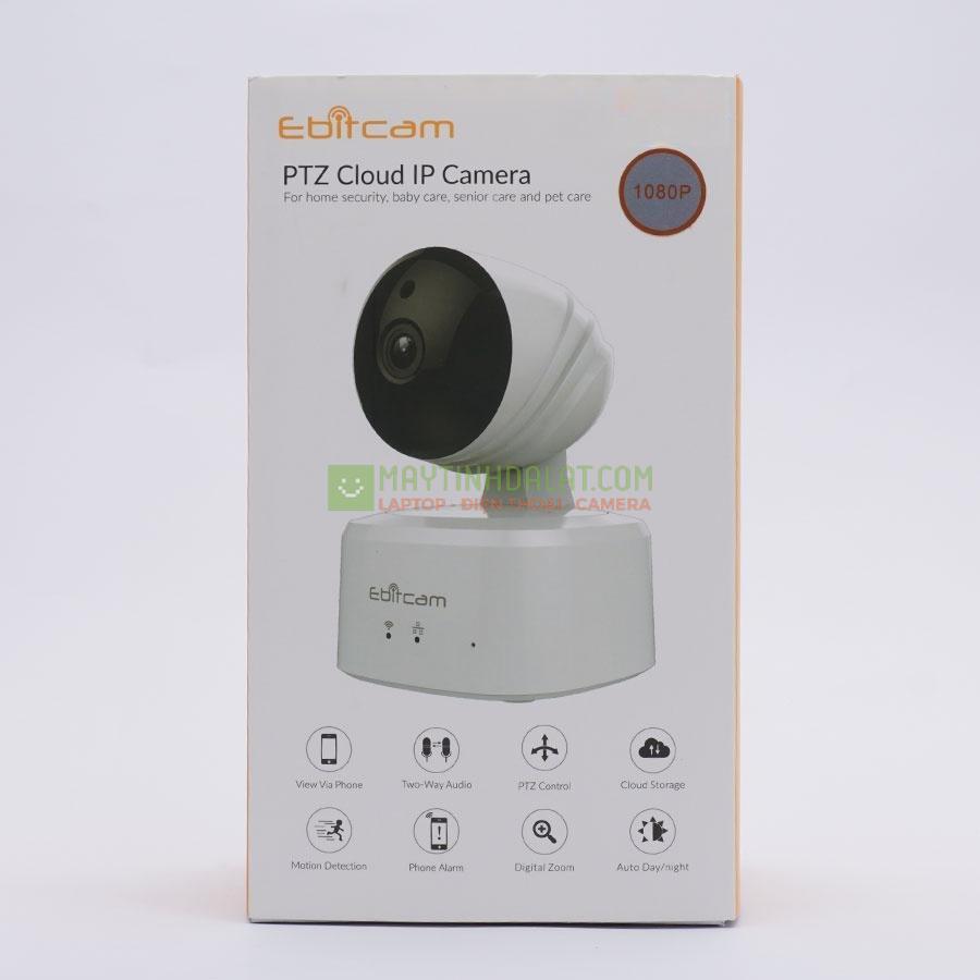 Camera EbitCam E2  2MP IP wifi thu âm 360 độ, Hồng ngoại 10m, F3.6mm, MicroSD, Phát hiện chuyển động