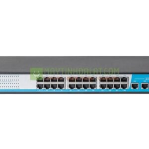 Switch PoE 24 Port HR901-AF-2422S tốc độ 10/100M, 2 Uplink Ethernet, 2 Uplink SFP, công suất tổng 400W, Led hiển thị