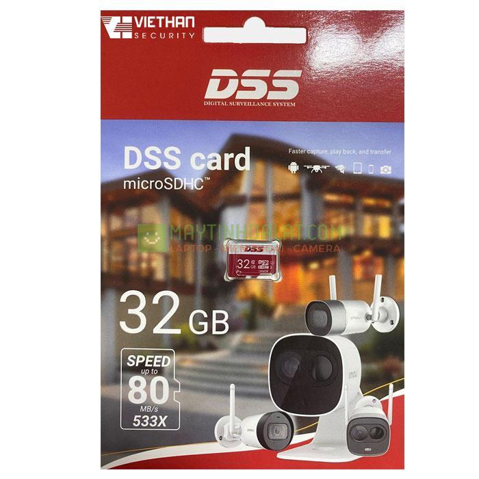 Thẻ nhớ 32Gb Mirco SD DSS 32GB 80MB/s chuyên ghi hình cho camera