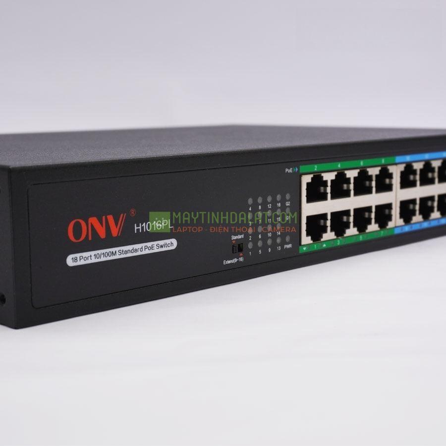 Switch poe 16 port ONV H1016PLS 16x10/100M PoE port + 2 uplink port