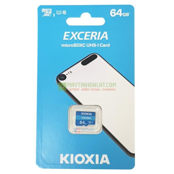 Thẻ nhớ 64GB MicroSDHC Kioxia tốc độ 100MB/s Class 10