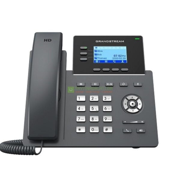 Điện thoại IP PoE để bàn Grandstream GRP2603P 6 tài khoản SIP, màn hình LCD 2.48 inch, âm thanh chuẩn HD