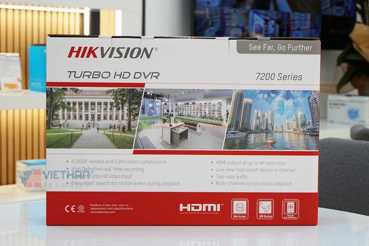 Đầu ghi hình 16 kênh Hikvision iDS-7216HQHI-M1/E( C ) Motion nhận dạng người & xe, 1 cổng SATA, add 8 camera IP