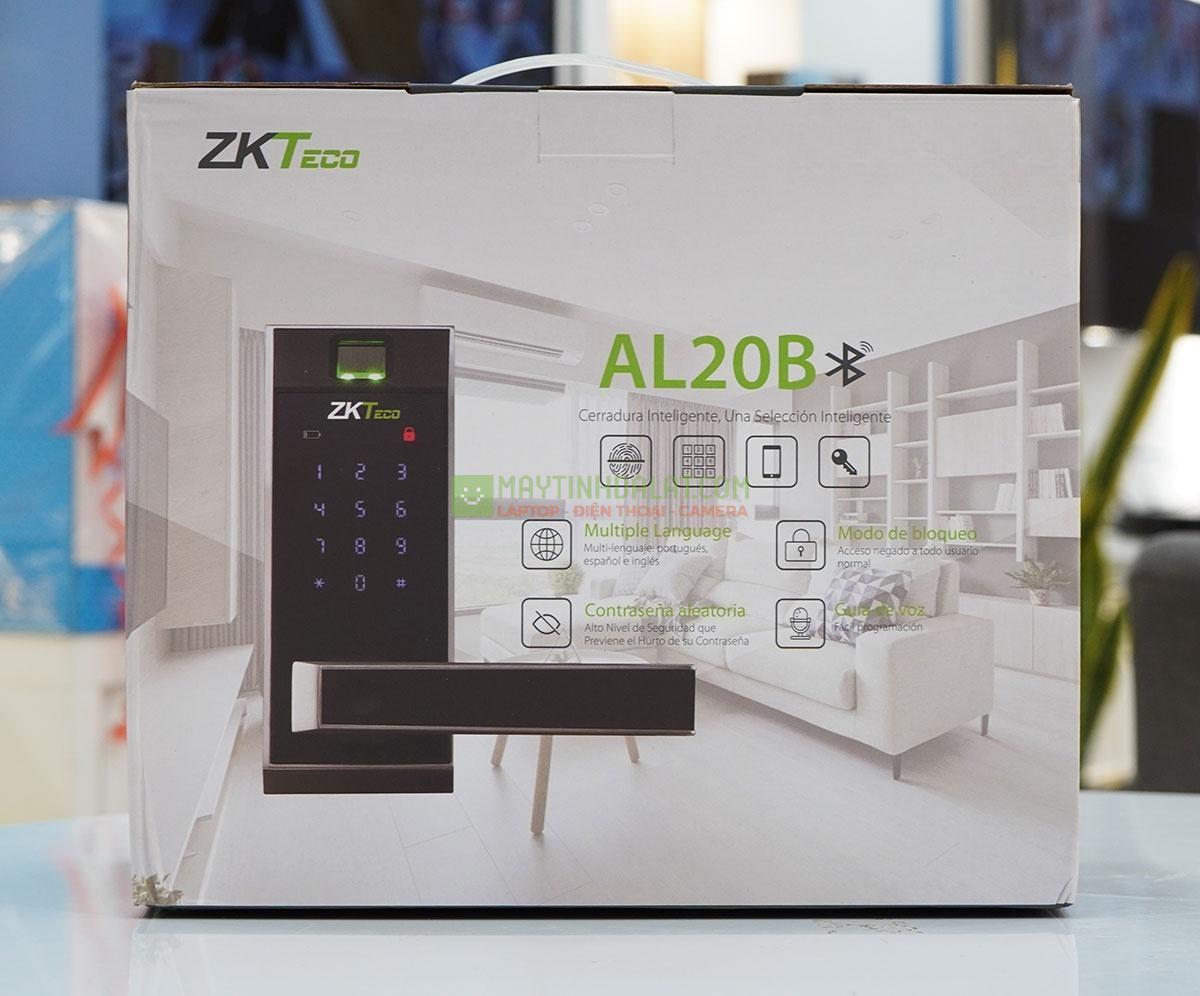Khóa cửa vân tay thông minh ZKTECO AL20DB sử dụng mật khẩu / chìa khóa / Bluetooth, vỏ kim loại, phím số cảm ứng, một chốt cố định và một chốt gài