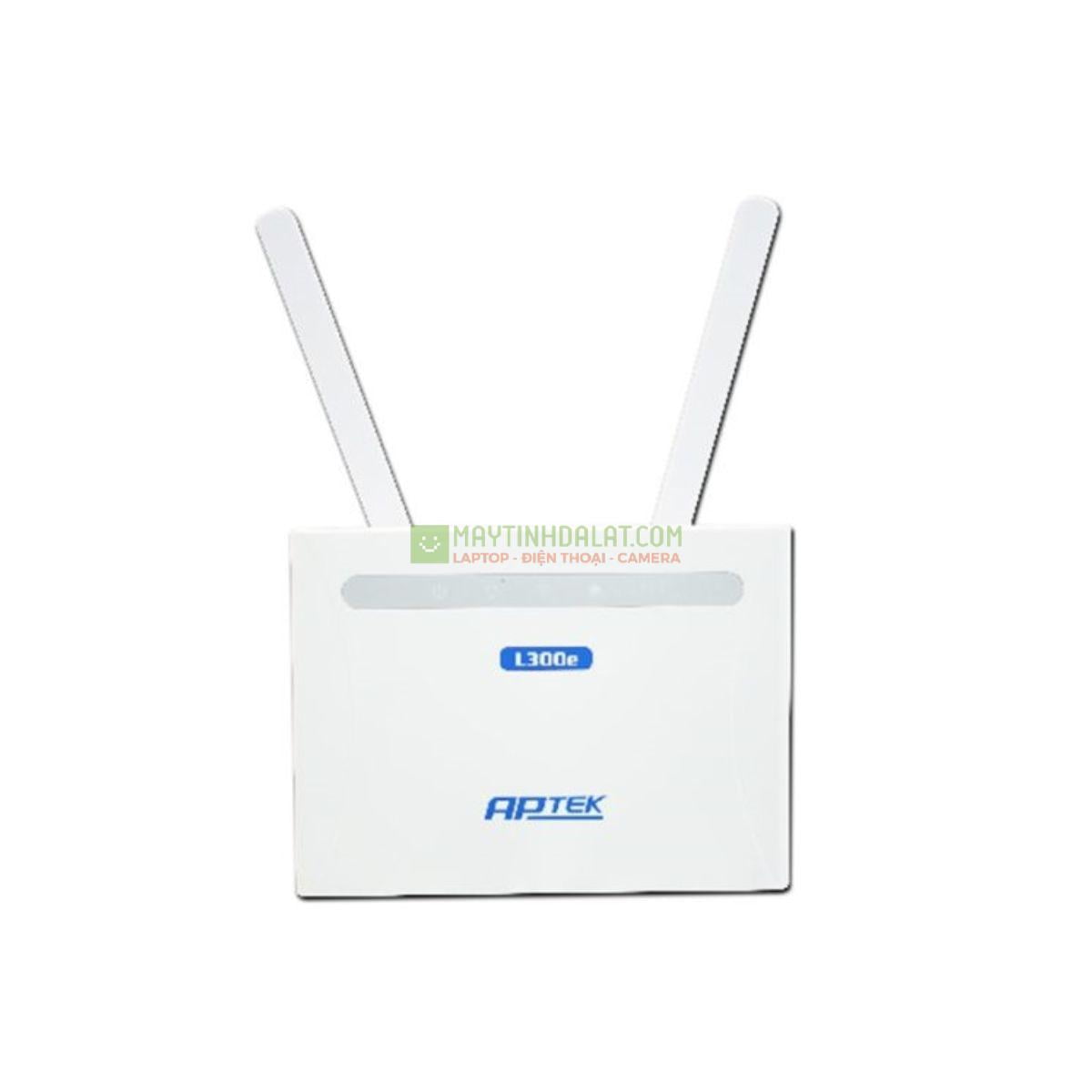 Router wifi 3G/4G gắn sim phát wifi có 2 cổng lan APTEK L300E sử dụng cho camera, gia đình, xe khách