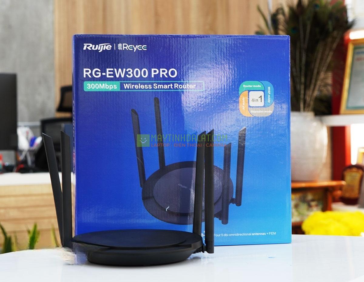 Thiết bị phát wifi Ruijie Reyee RG-EW300 PRO, 300Mbps, băng tần 2.4GHz, phù hợp cá nhân, gia đình