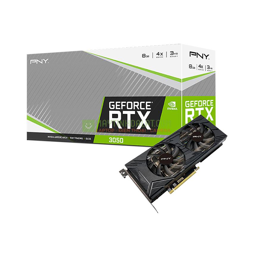 Card màn hình PNY RTX 3050 8GB UPRISING Dual Fan (8GB GDDR6, 128-bit, HDMI+DP, 1...