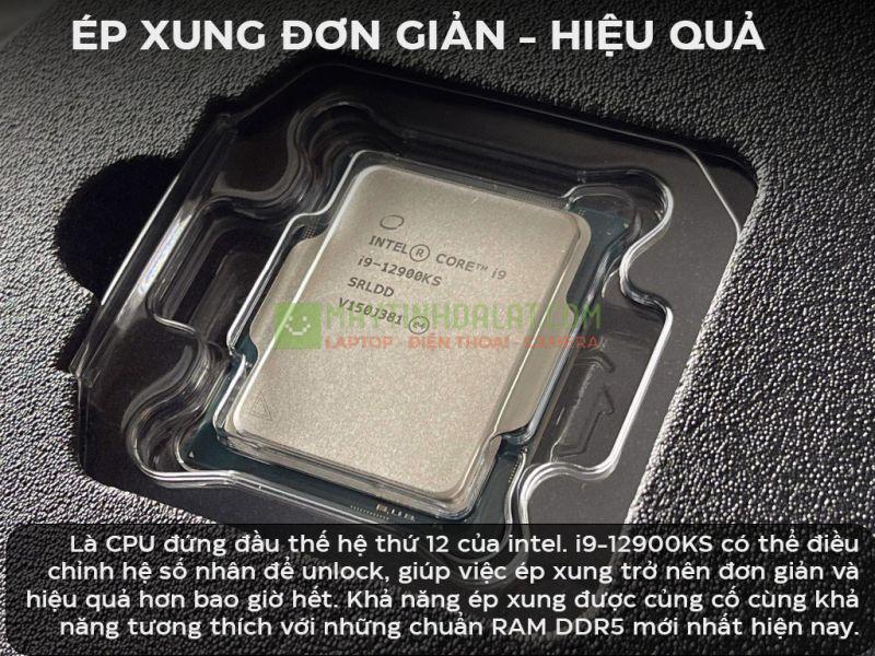 CPU Intel Core i9-12900KS (5.2GHz turbo up to 5.5Ghz, 16 nhân 24 luồng, 30MB Cac...