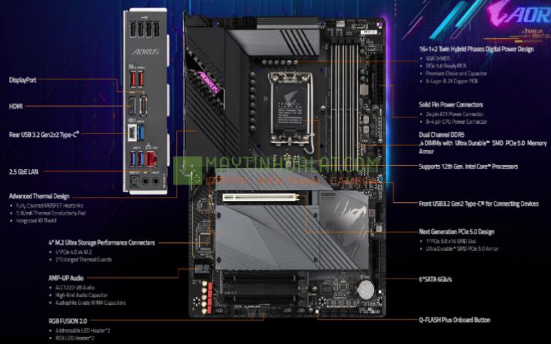 Mainboard Gigabyte Z690 AORUS ELITE (Intel Z690, Socket 1700, ATX, 4 khe Ram DDR...