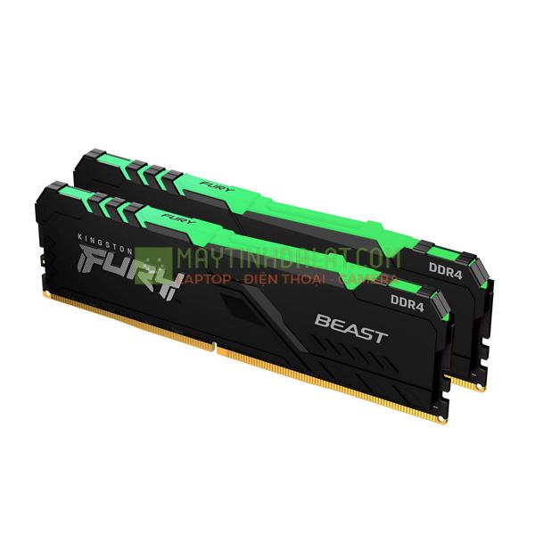 RAM Desktop Kingston Fury Beast RGB 16GB (2x8GB) DDR4 3200MHz
