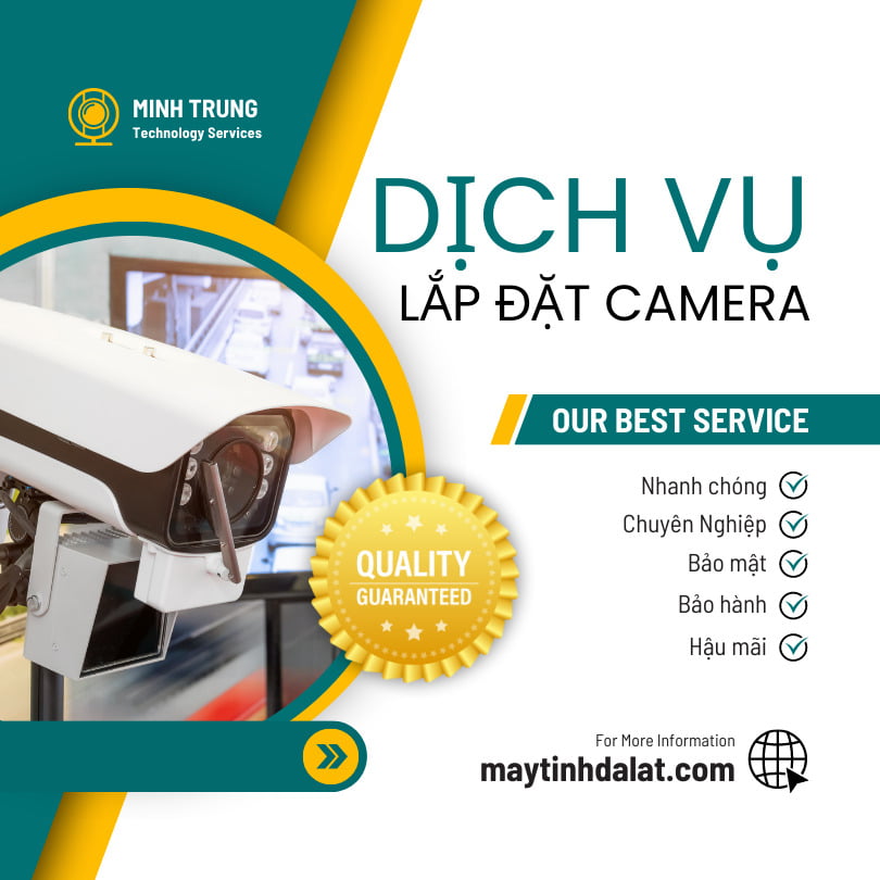 Dịch vụ thi công lắp đặt camera chất lượng cao tại thành phố Bảo Lộc